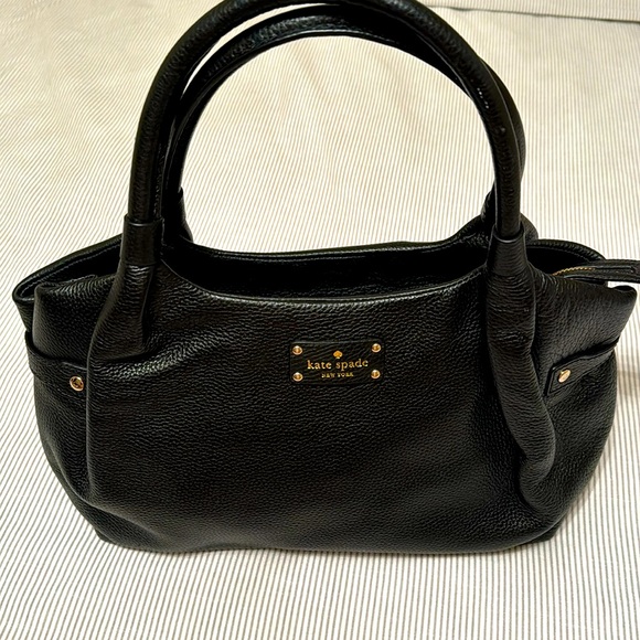 New without tags Kate Spade Black leather handbag purse - Picture 1 of 11